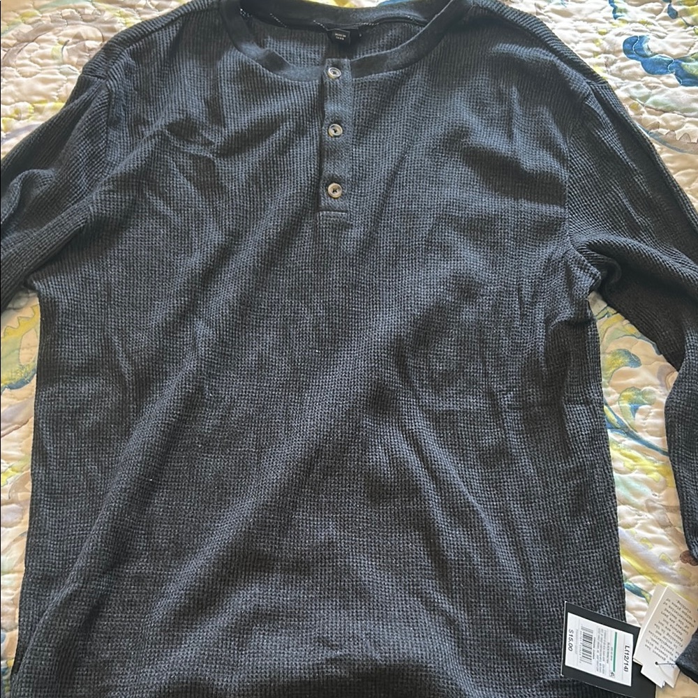 Boy’s Black Henley Shirt